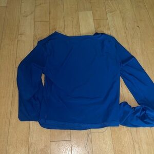 Royal blue polyester long sleeve